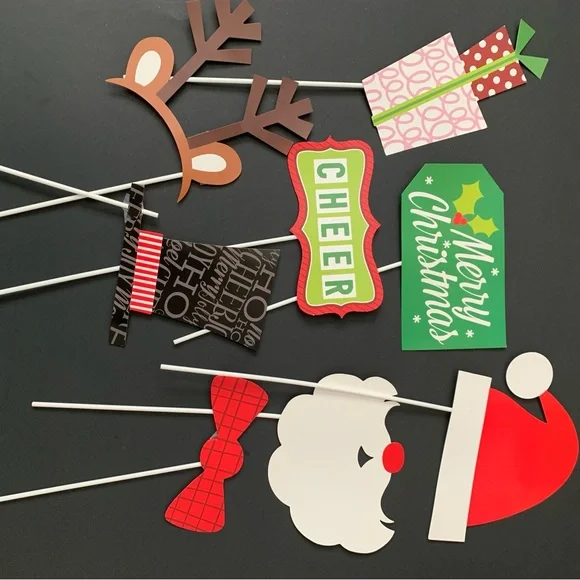 Holiday Christmas Party Decoration Photo Prop Bundle - Picture 7 of 16